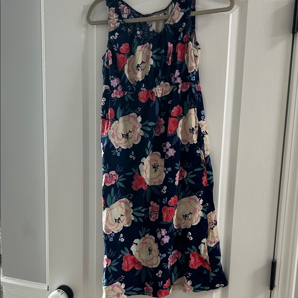 Baby Be Mine Navy Floral Midi nightgown